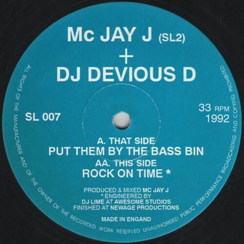 MC Jay J & DJ Devious D - Put Them By The Bass Bin / Rock On Time