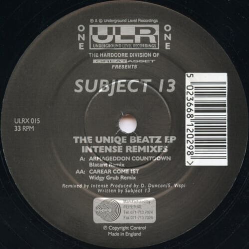 Subject 13 - The Uniqe Beatz E.P. (Intense Remixes)