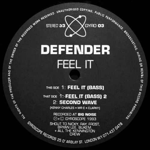 Defender - Feel It (Bass) / Second Wave