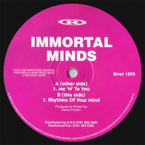 Immortal Minds - Me 'N' To You / Rhythms Of Your Mind
