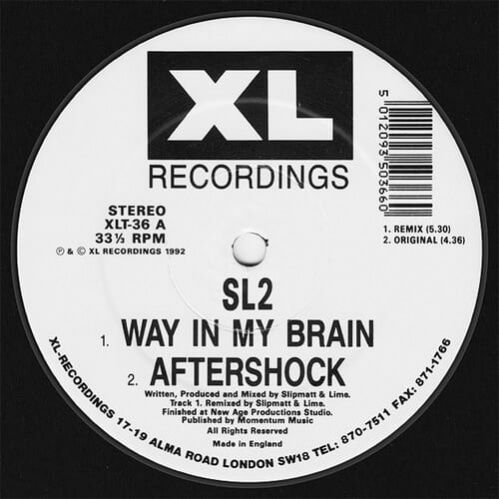 SL2 - Way In My Brain Remix / Aftershock / Drumbeats / S.L.Ectro