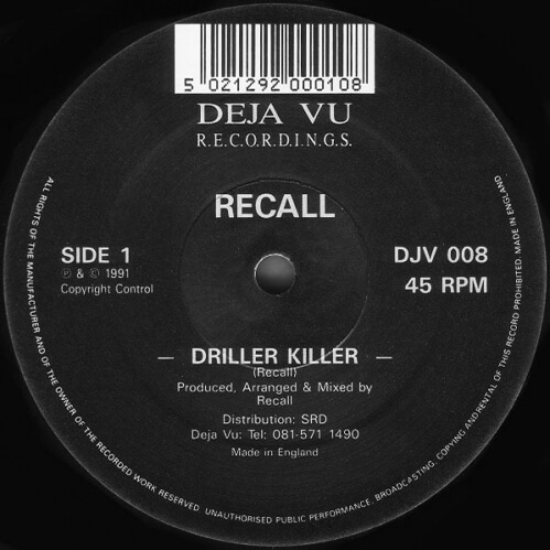 Recall - Driller Killer / What Power Do You Bring