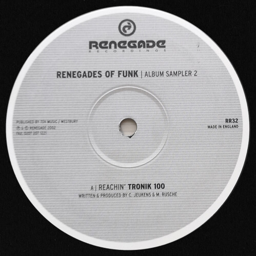 Tronik 100 / Total Science - Renegades Of Funk (Album Sampler 2)