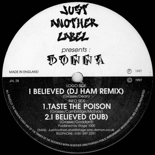 Donna - I Believed Remix / Taste The Poison
