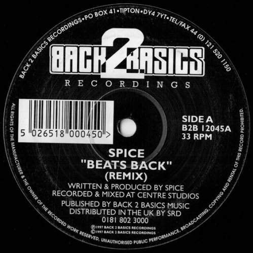 Spice - Beats Back (Remix) / Hold On Tight
