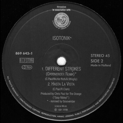 Isotonik - Different Strokes EP [TABX101]